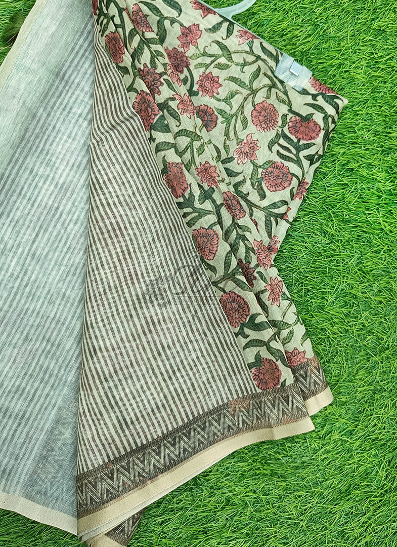 Elegant Digital Print Chanderi Saree