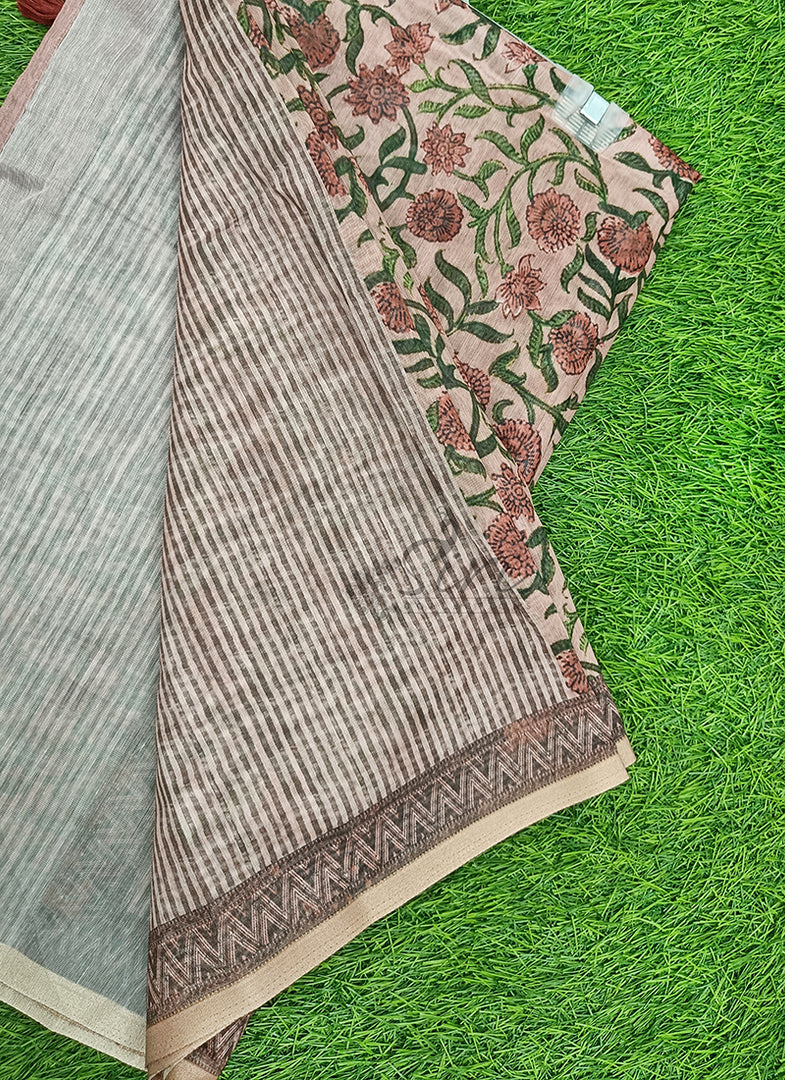 Elegant Digital Print Chanderi Saree