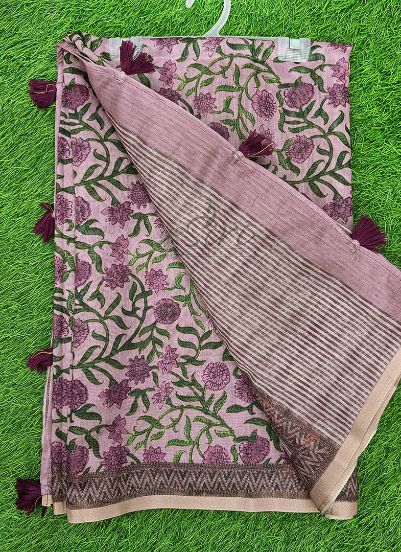 Elegant Digital Print Chanderi Saree