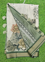 Load image into Gallery viewer, Beautiful Digital Print Fancy Tussar Saree