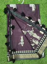 Load image into Gallery viewer, Beautiful Digital Print Fancy Tussar Saree