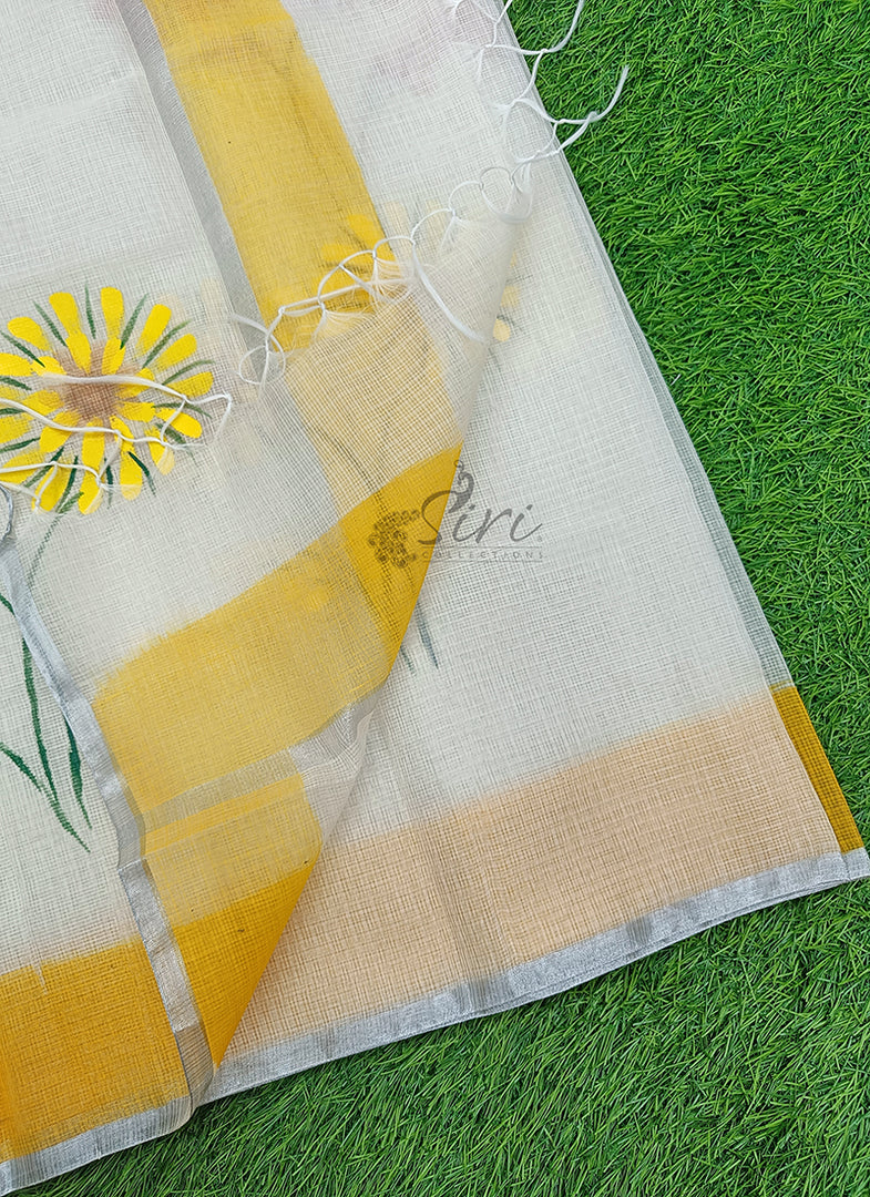 Beautiful Kota Saree in Hand Brush Paint