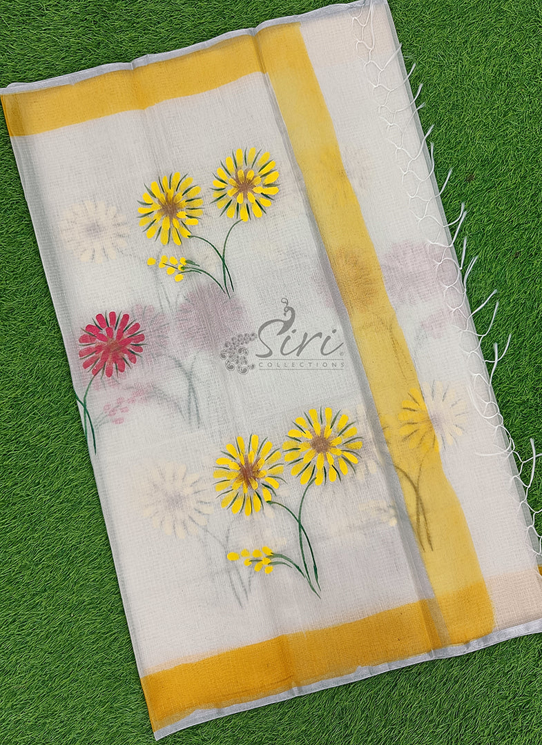 Beautiful Kota Saree in Hand Brush Paint