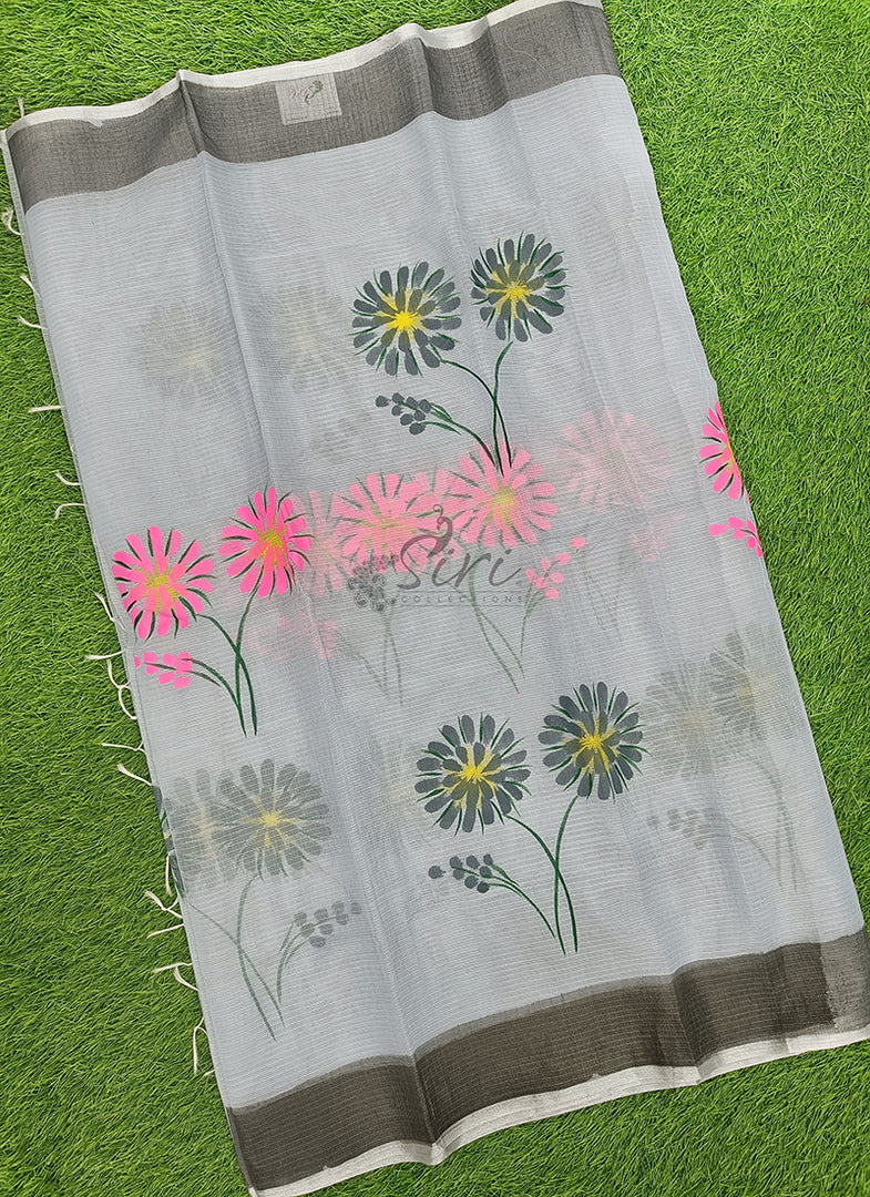 Beautiful Kota Saree in Hand Brush Paint