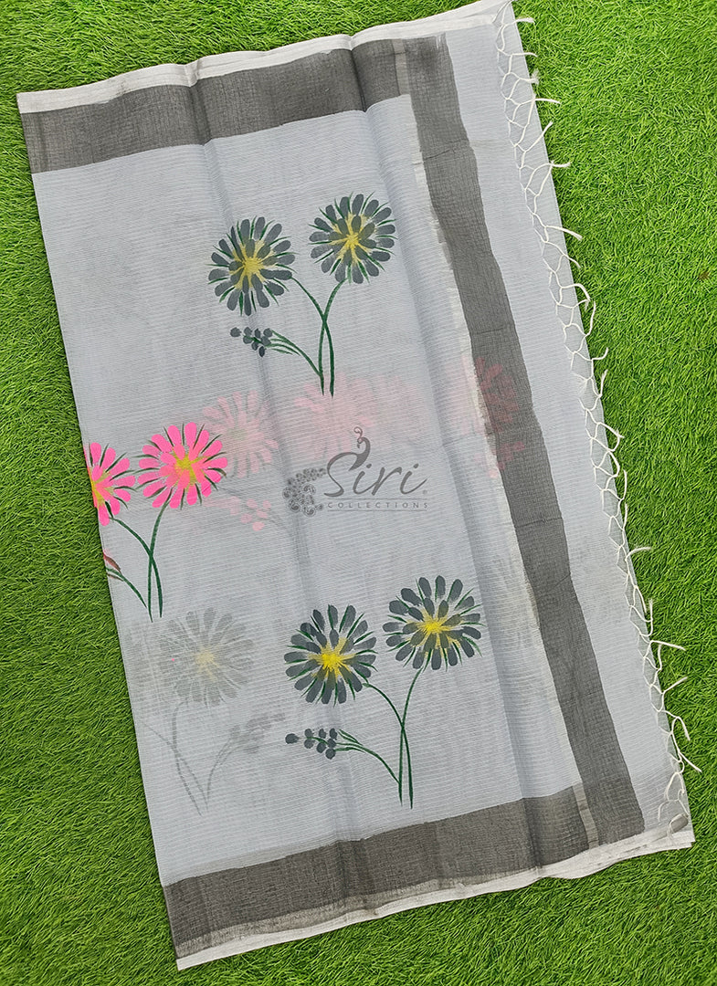 Beautiful Kota Saree in Hand Brush Paint