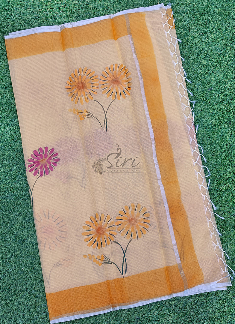Beautiful Kota Saree in Hand Brush Paint