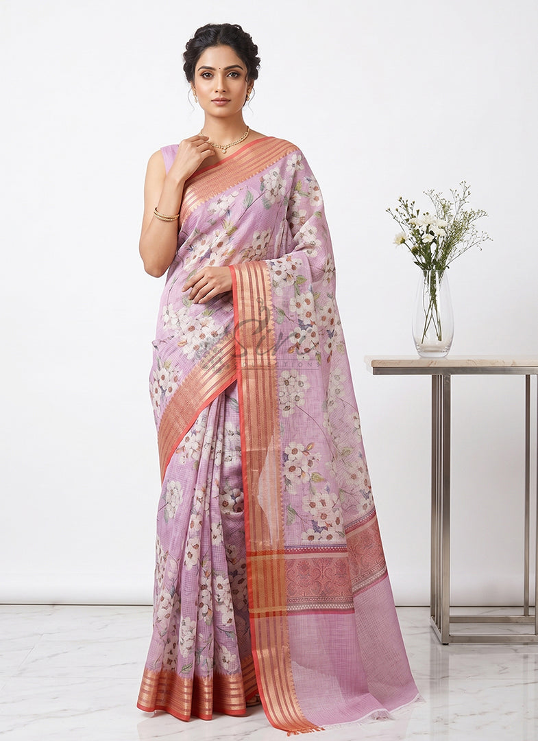 Lovely Digital Print Kota Saree in Vidarbha borders