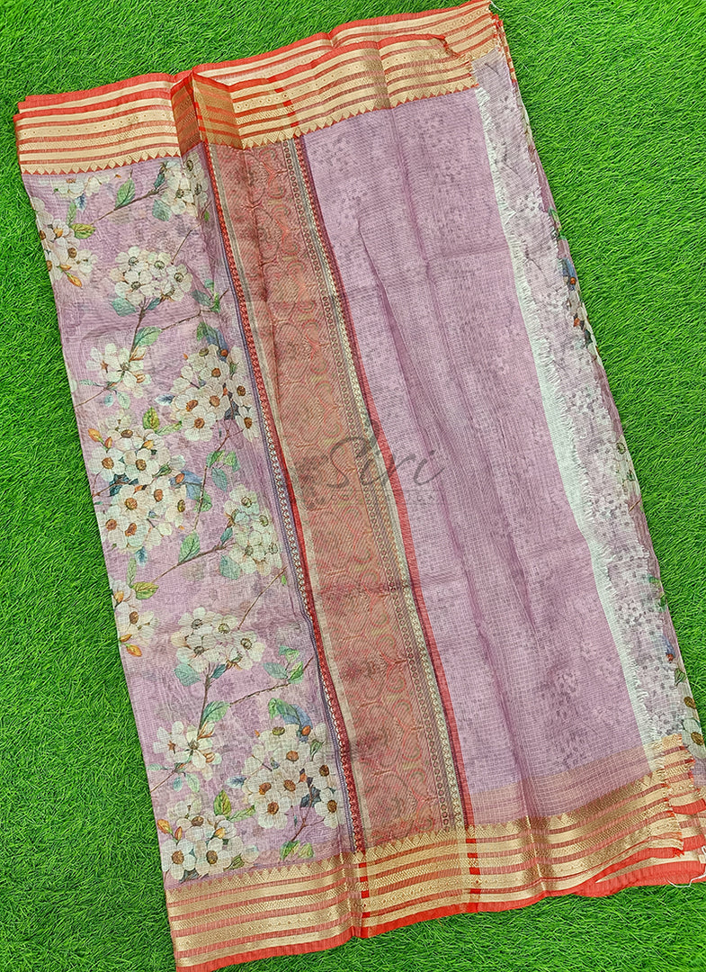 Lovely Digital Print Kota Saree in Vidarbha borders