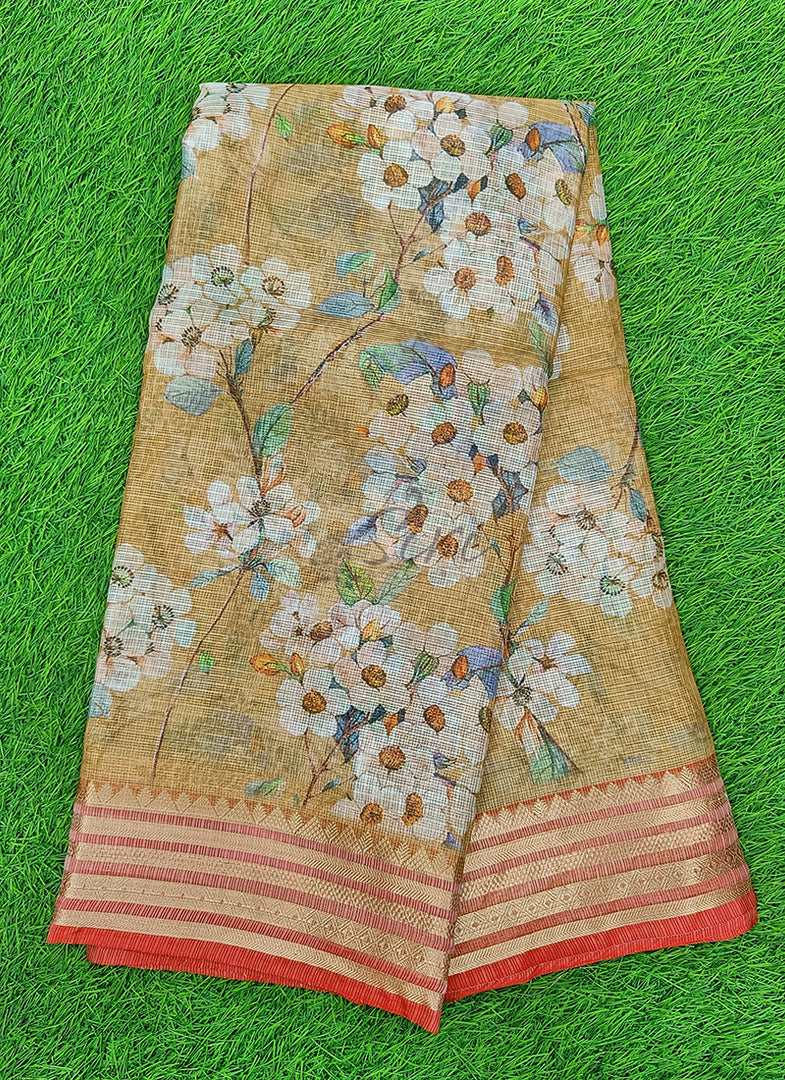 Lovely Digital Print Kota Saree in Vidarbha borders