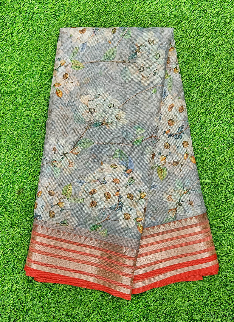 Lovely Digital Print Kota Saree in Vidarbha borders