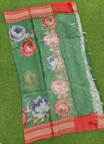 Load image into Gallery viewer, Lovely Digital Print Kota Saree in Vidarbha borders