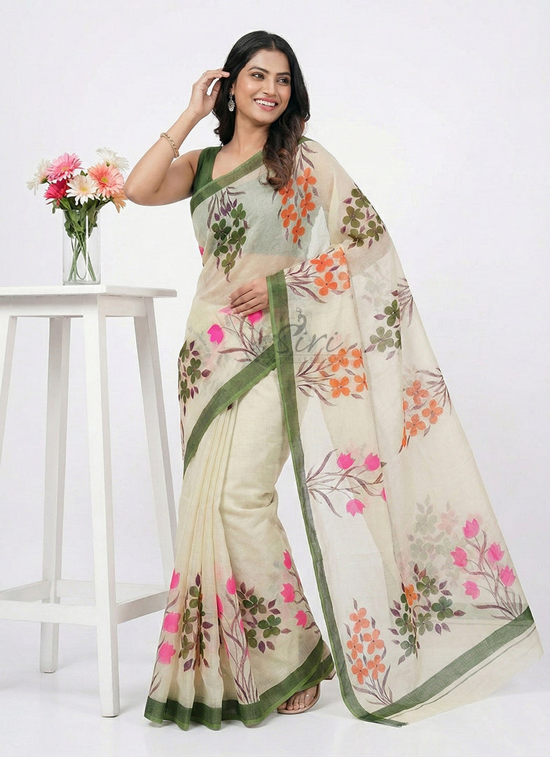 Beautiful Kota Saree in Hand Brush Paint