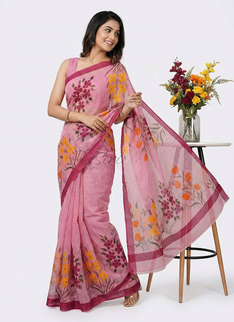 Beautiful Kota Saree in Hand Brush Paint