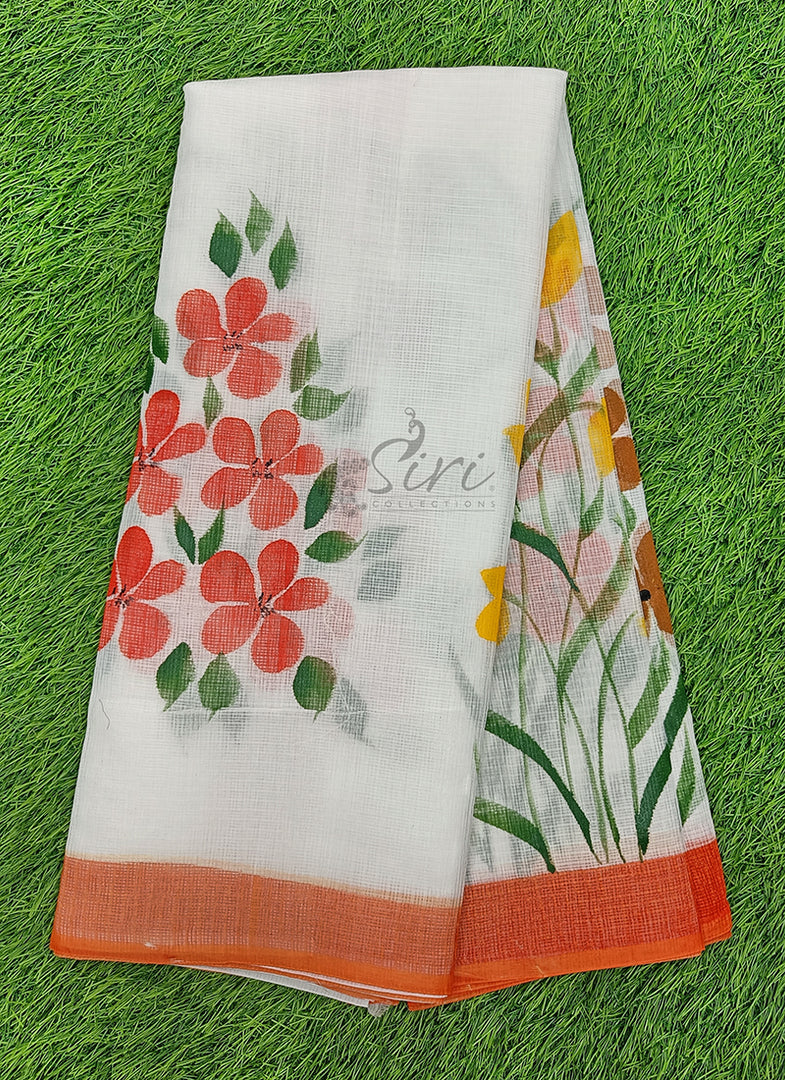 Beautiful Kota Saree in Hand Brush Paint