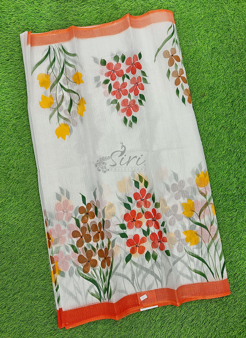 Beautiful Kota Saree in Hand Brush Paint