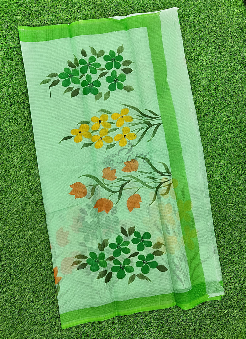 Beautiful Kota Saree in Hand Brush Paint