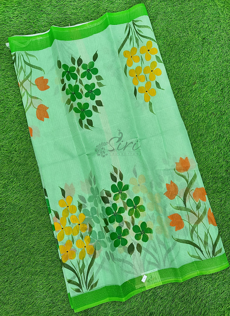 Beautiful Kota Saree in Hand Brush Paint