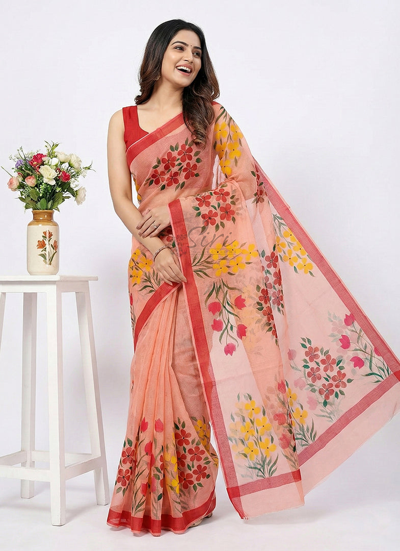 Beautiful Kota Saree in Hand Brush Paint