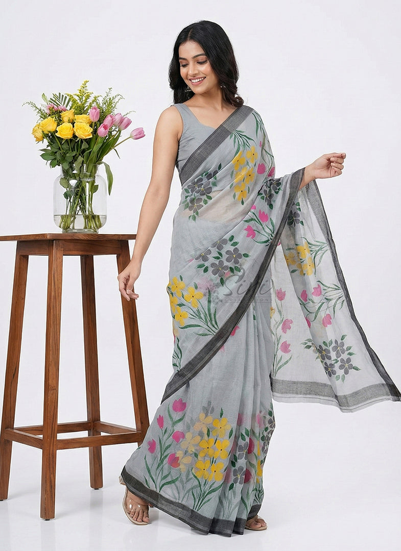 Beautiful Kota Saree in Hand Brush Paint
