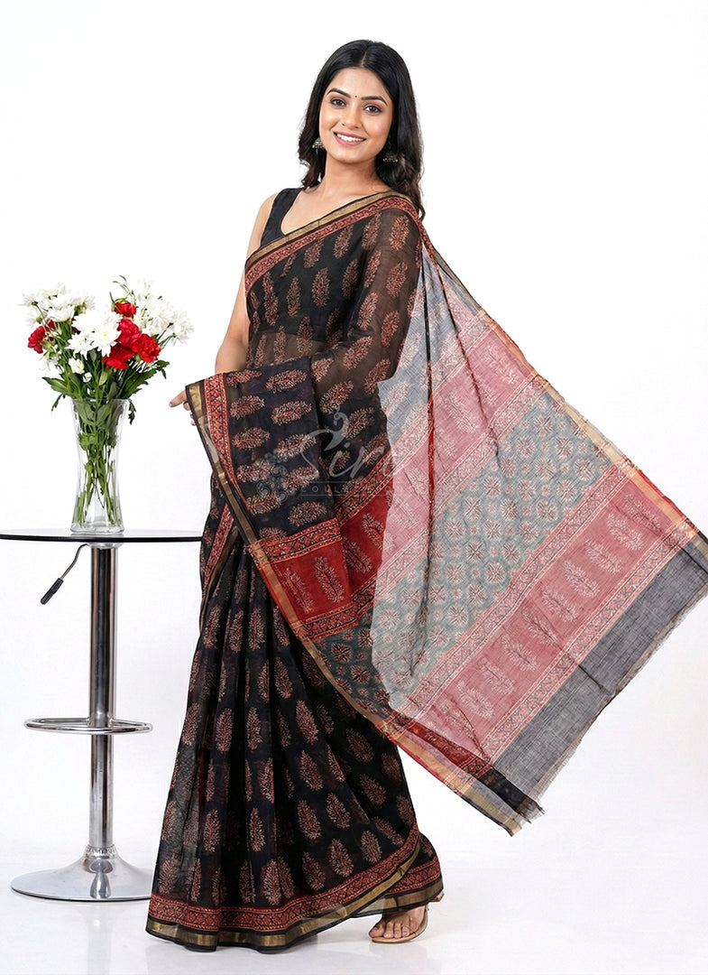 Beautiful Printed Pure Cotton Kota Saree