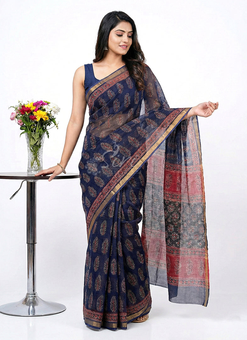 Beautiful Printed Pure Cotton Kota Saree
