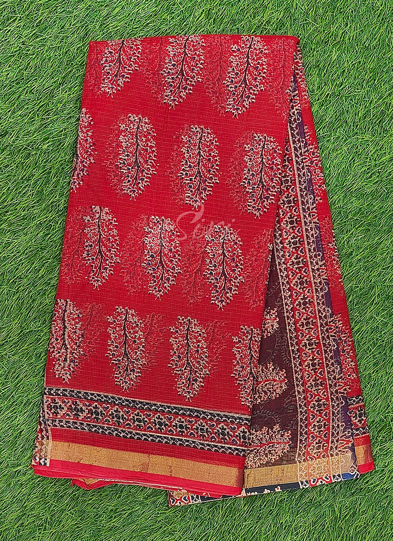 Beautiful Printed Pure Cotton Kota Saree