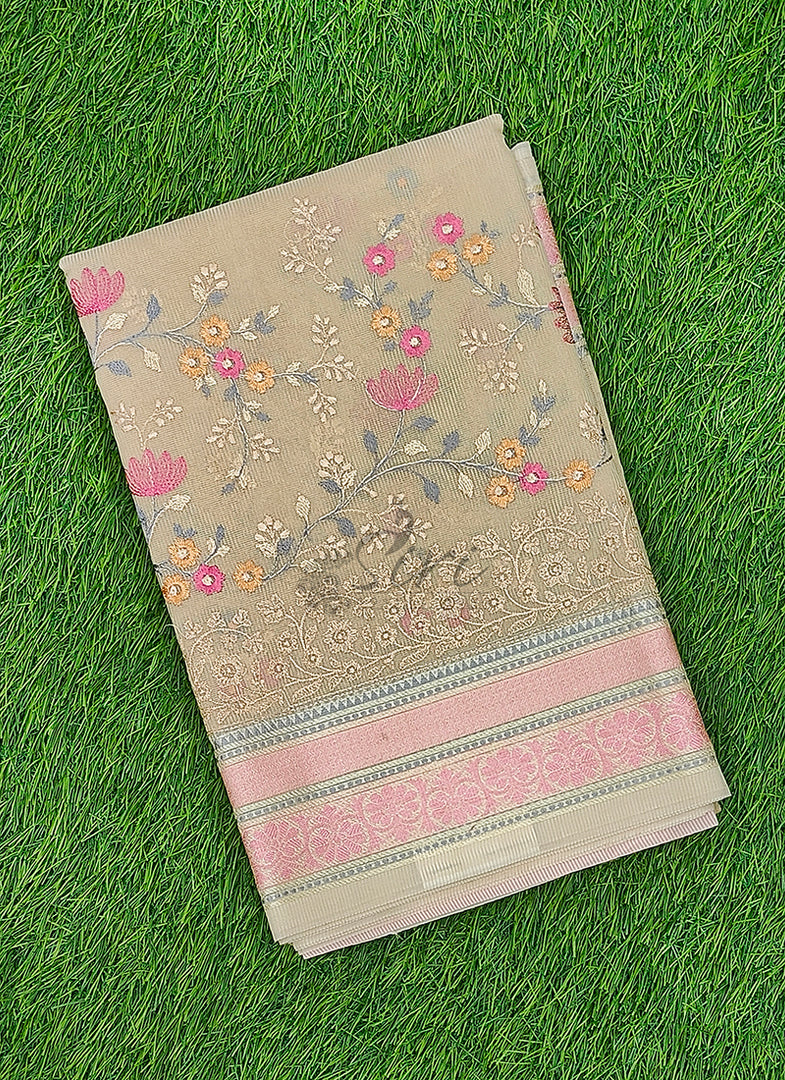 Elegant Supernet Saree in Embroidery Work