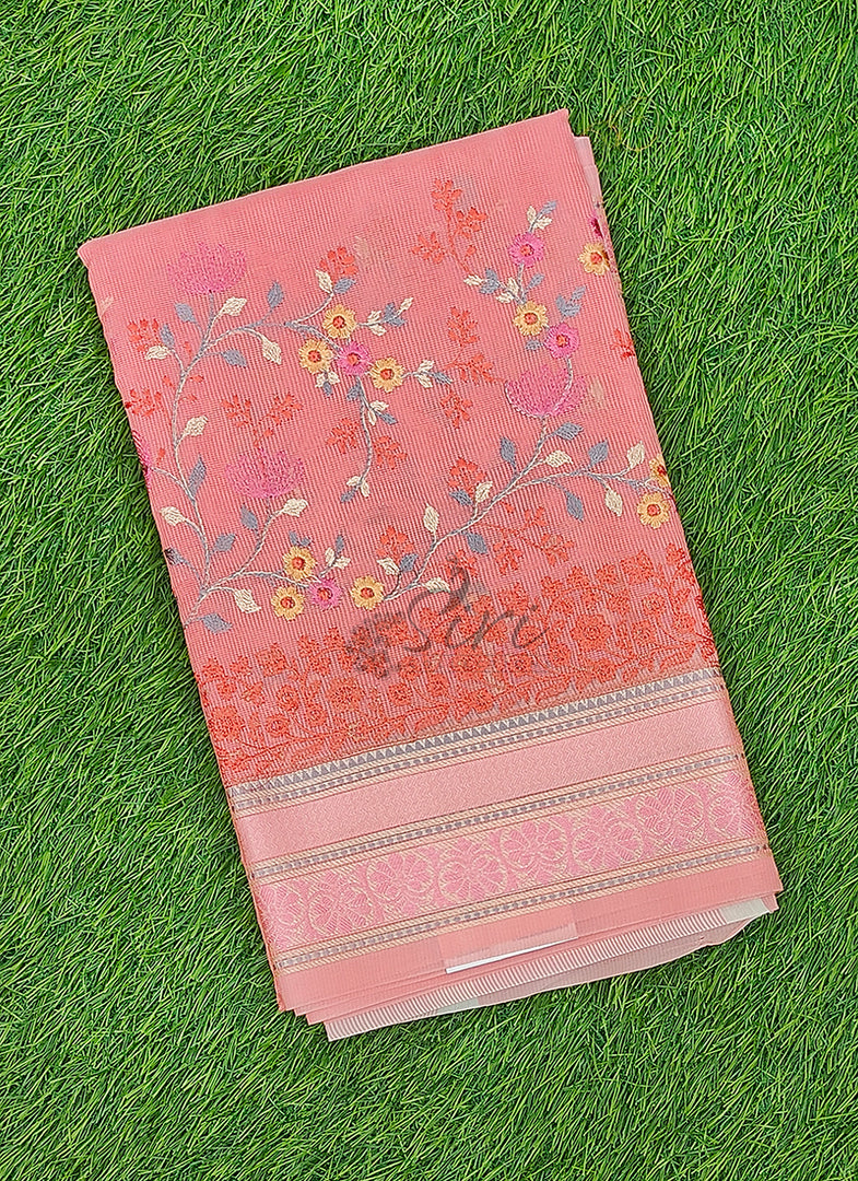 Elegant Supernet Saree in Embroidery Work