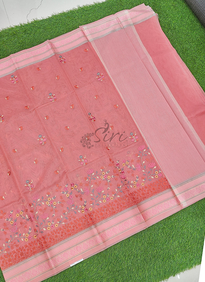 Elegant Supernet Saree in Embroidery Work
