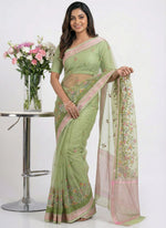 Load image into Gallery viewer, Elegant Supernet Saree in Embroidery Work