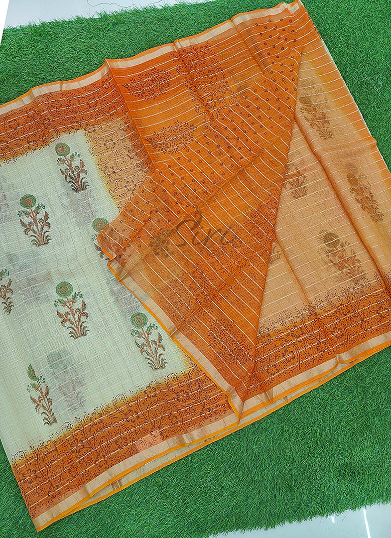 Beautiful Printed Pure Cotton Kota Saree