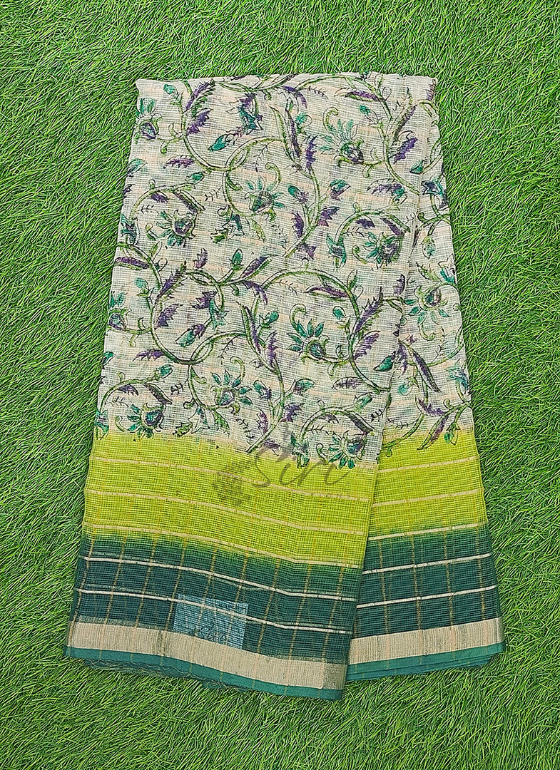 Beautiful Printed Pure Cotton Kota Saree