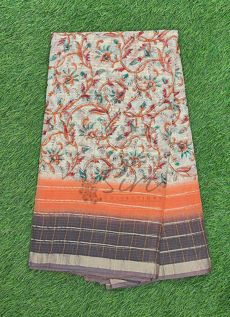 Beautiful Printed Pure Cotton Kota Saree