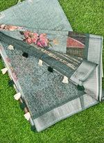 Load image into Gallery viewer, Beautiful Digital Print Linen Saree