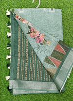 Load image into Gallery viewer, Beautiful Digital Print Linen Saree