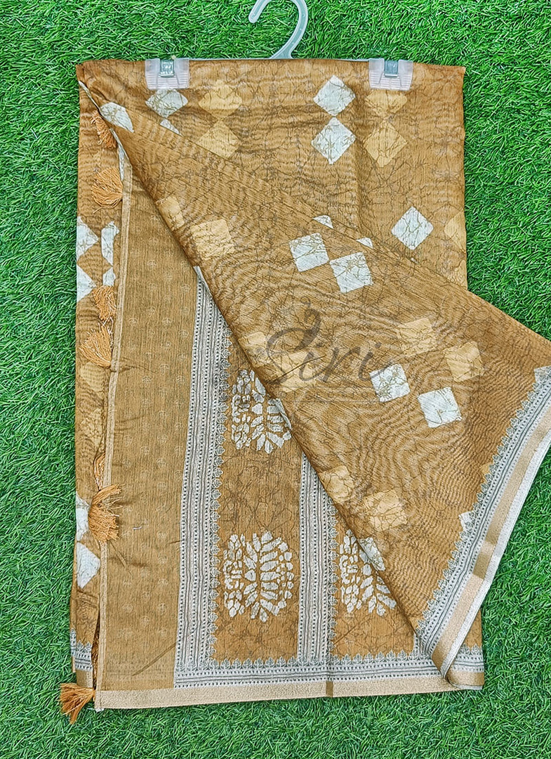 Beautiful Digital Print Chanderi Saree