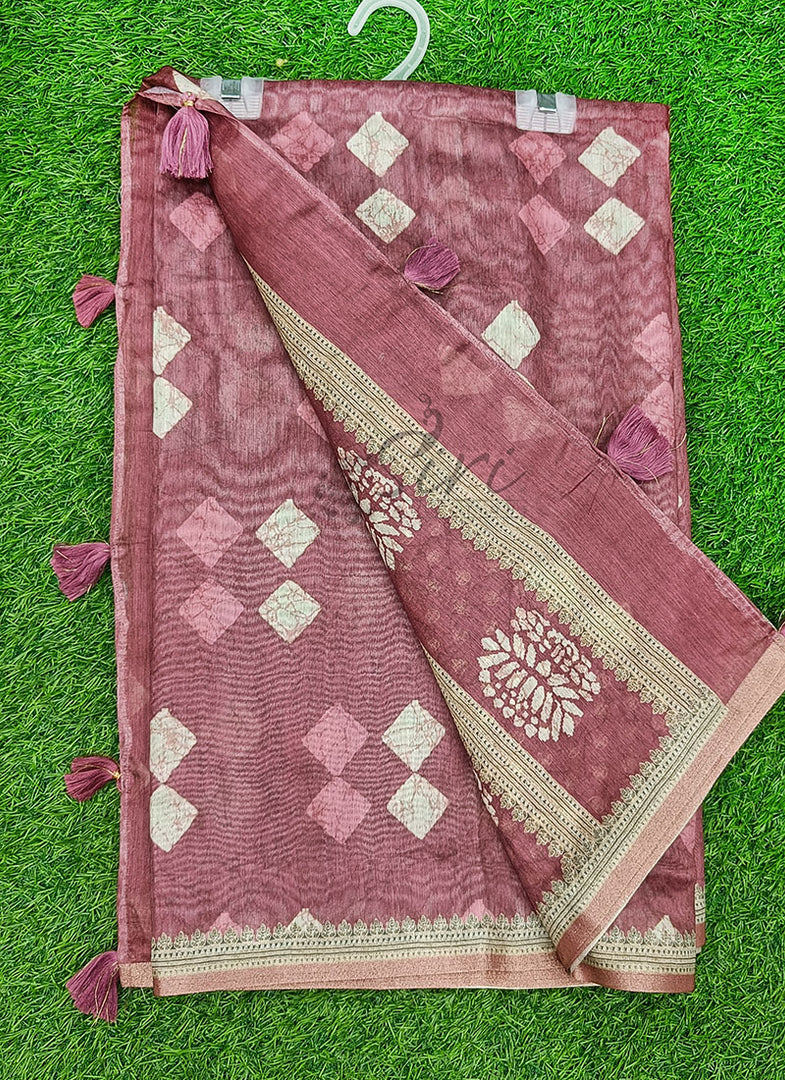 Beautiful Digital Print Chanderi Saree