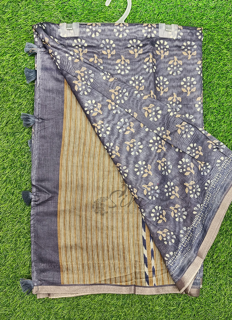 Beautiful Digital Print Chanderi Saree