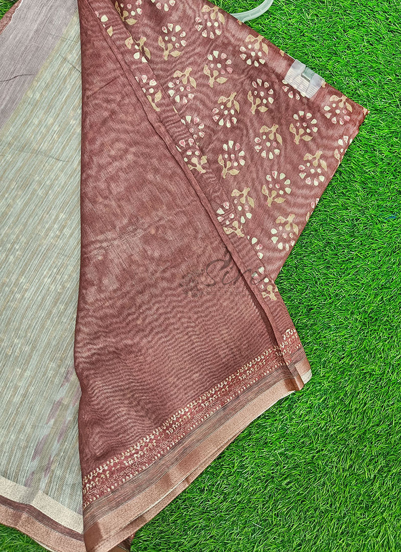 Beautiful Digital Print Chanderi Saree