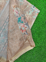 Load image into Gallery viewer, Beautiful Digital Print Soft Linen Saree