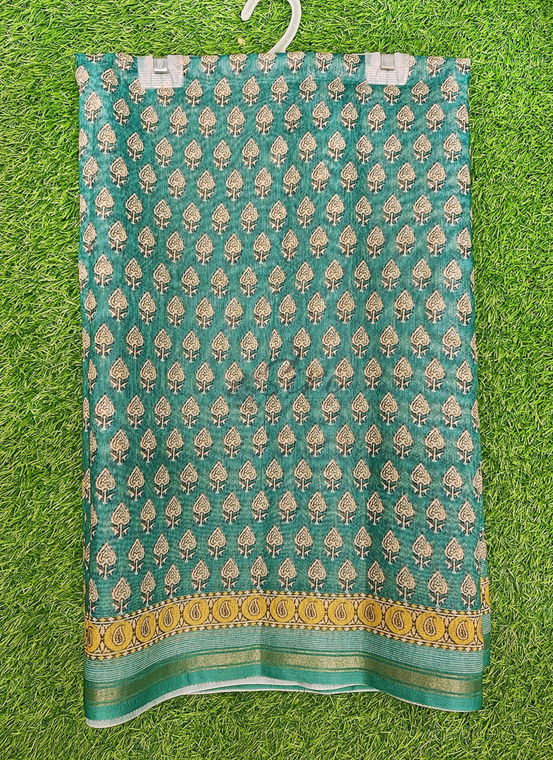Beautiful Digital Print Chanderi Saree