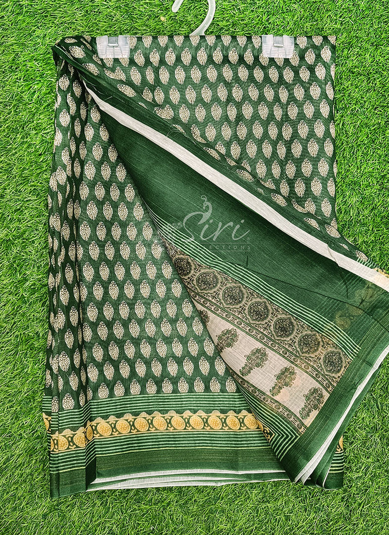 Beautiful Digital Print Chanderi Saree
