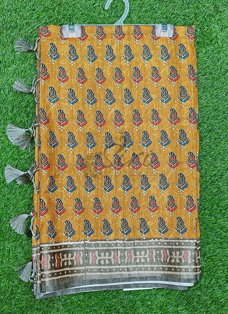 Beautiful Digital Print Tussar Saree