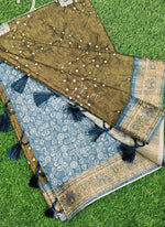 Load image into Gallery viewer, Beautiful Digital Print Tussar Saree