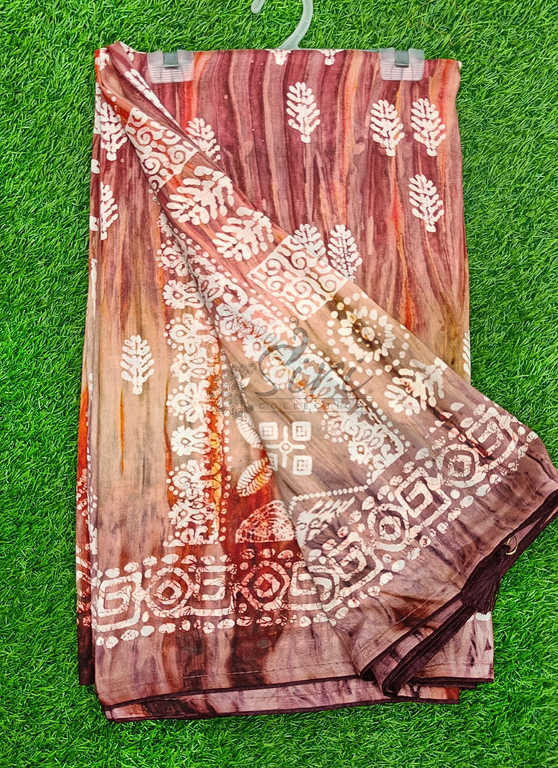 Beautiful Printed Fancy Silk Saree