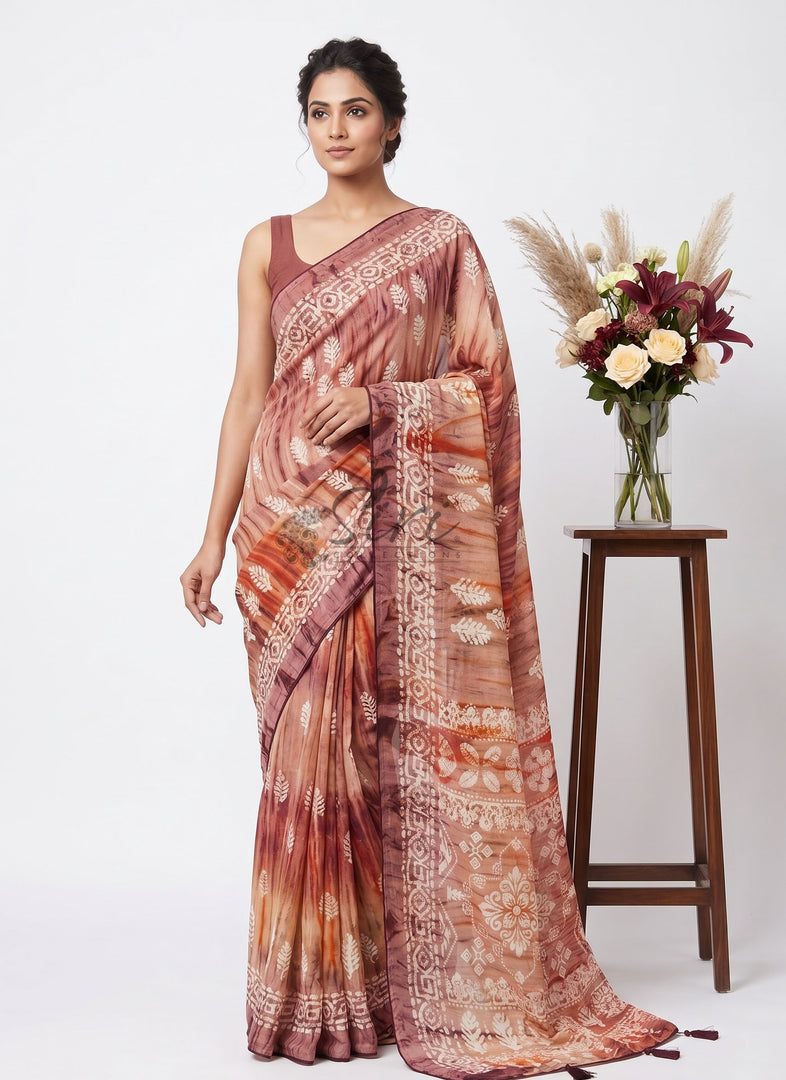 Beautiful Printed Fancy Silk Saree