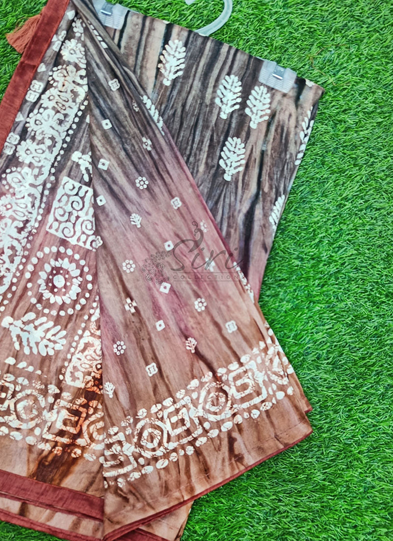 Beautiful Printed Fancy Silk Saree