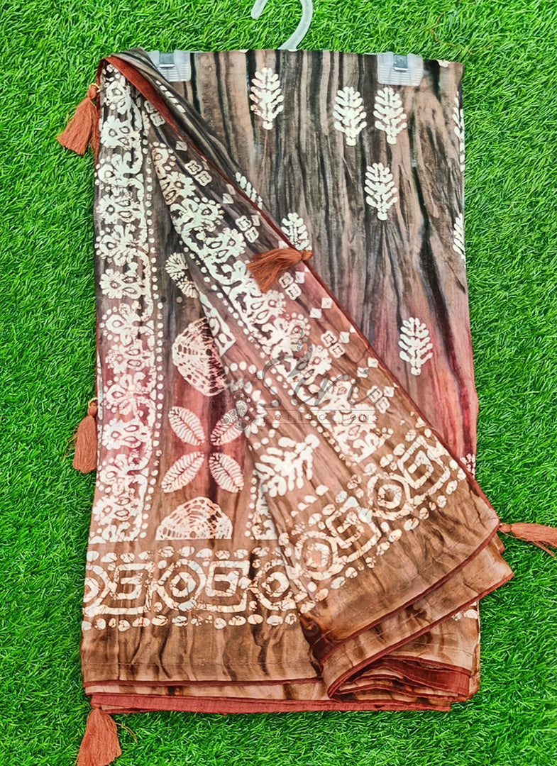 Beautiful Printed Fancy Silk Saree