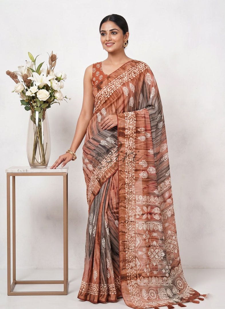 Beautiful Printed Fancy Silk Saree