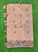 Load image into Gallery viewer, Latest Fancy Cotton Saree in Warli Design Borders